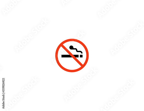 Free Download No Smoking vector flat icon. Isolated No Smoking Sign emoji illustration symbol - GFXLoad
