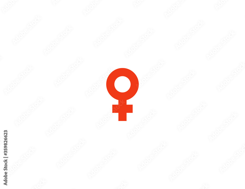 Female Sign vector flat icon. Isolated Venus Symbol emoji illustration symbol Female Sign vector flat icon. Isolated Venus Symbol emoji illustration symbol