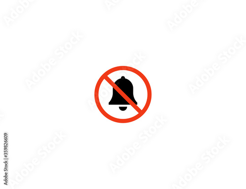 Free Download Bell with Slash vector flat icon. Bell with Cancellation Stroke. Muted bell. Phone with silent mode. Isolated Ringer Disabled emoji illustration symbol - GFXLoad