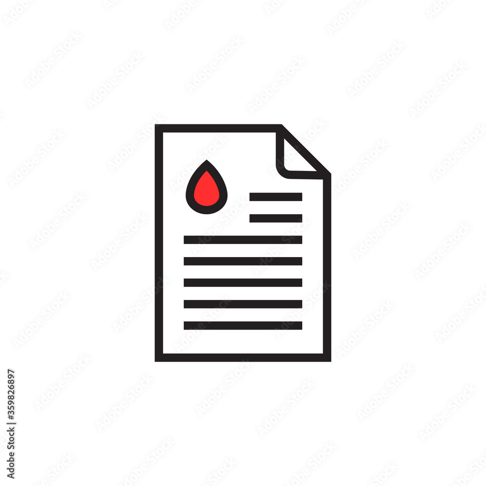 Blood test icon design isolated on white background Blood test icon design isolated on white background