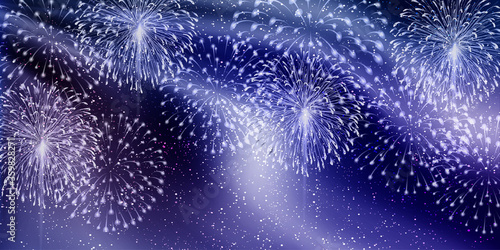 花火　七夕　天の川　背景