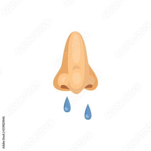 Vector allergic nose with snot