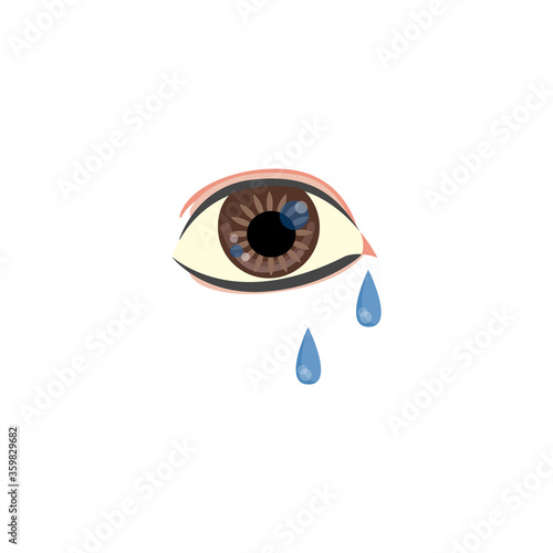 Vector allergic eye with teardrop