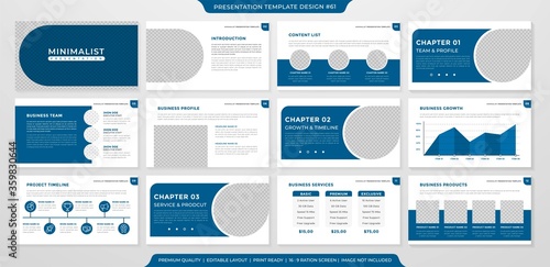 presentation layout template design with minimalist and modern concept use for business profile and annual report 