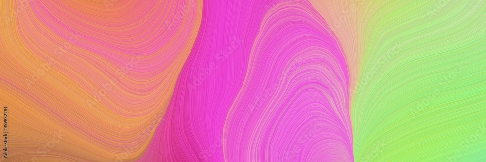 Obraz premium colorful vibrant background graphic with modern soft swirl waves background design with light coral, light green and dark salmon color