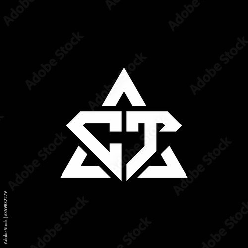 CT monogram logo with diamond shape and triangle outline