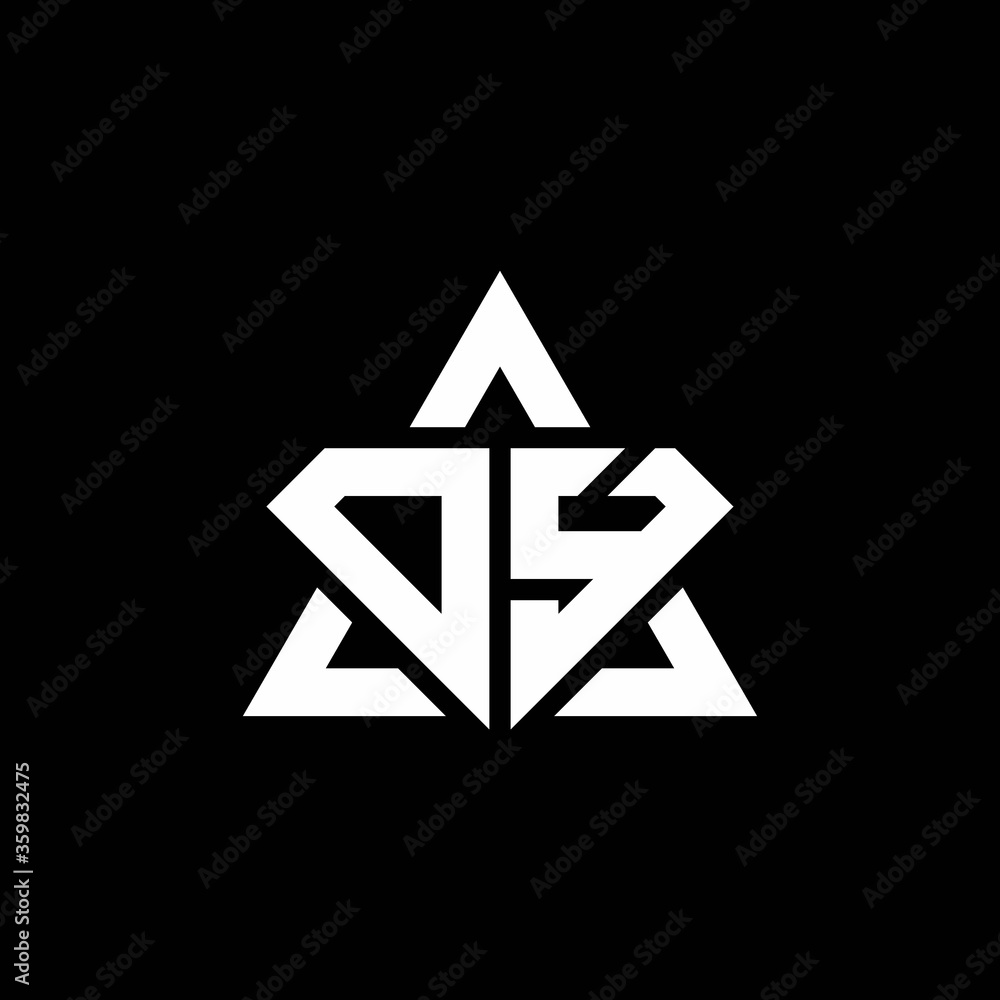 DY monogram logo with diamond shape and triangle outline DY monogram logo with diamond shape and triangle outline