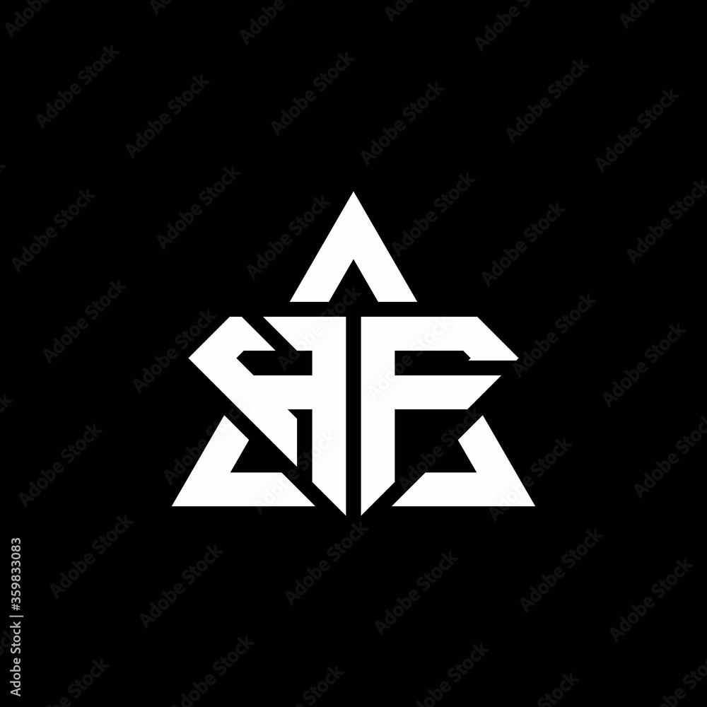 HF monogram logo with diamond shape and triangle outline HF monogram logo with diamond shape and triangle outline