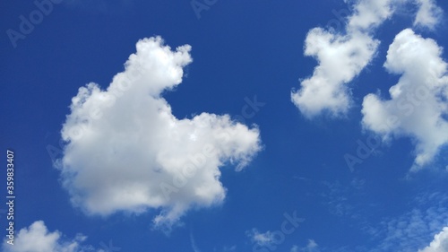 dramatic clouds and blue sky