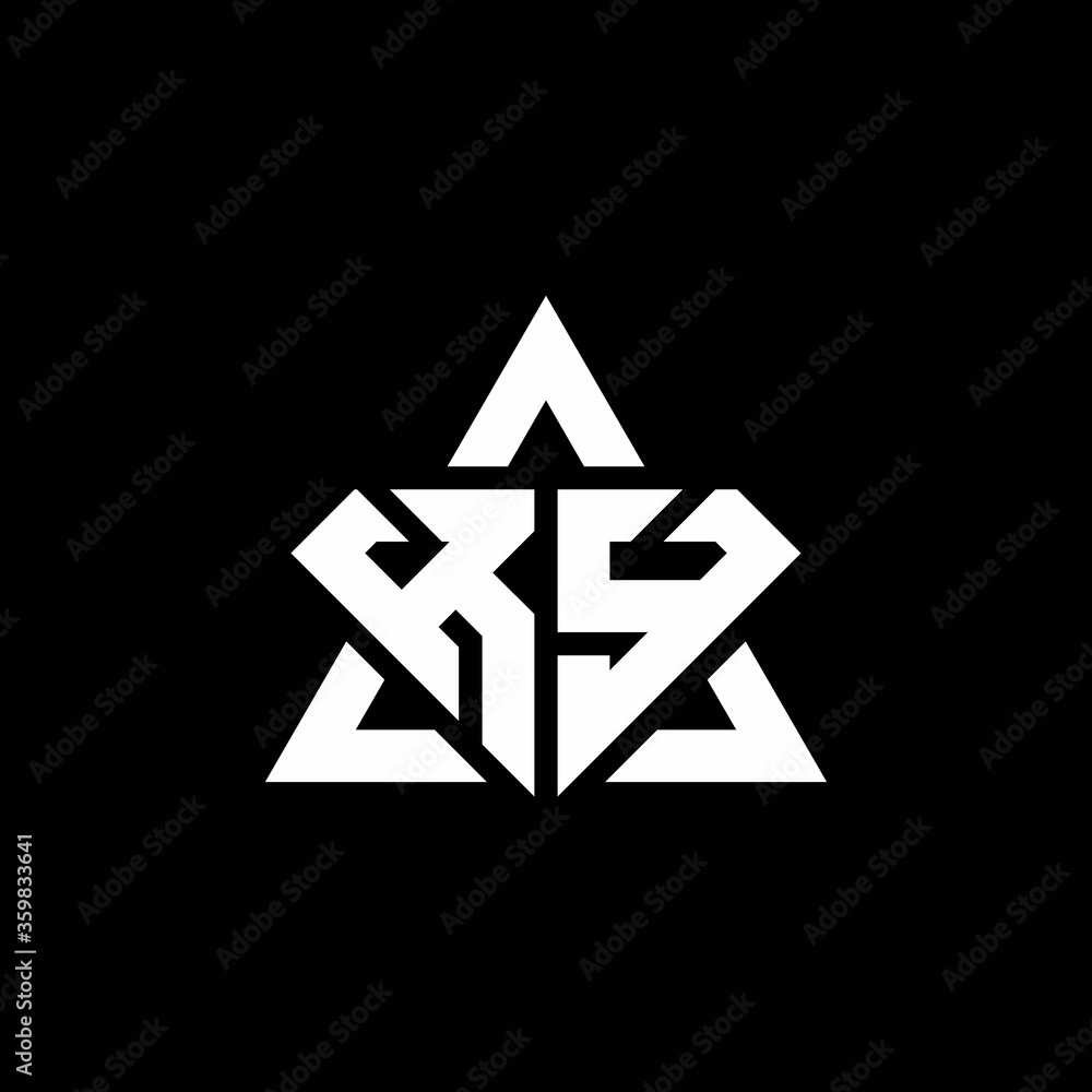 KY monogram logo with diamond shape and triangle outline KY monogram logo with diamond shape and triangle outline