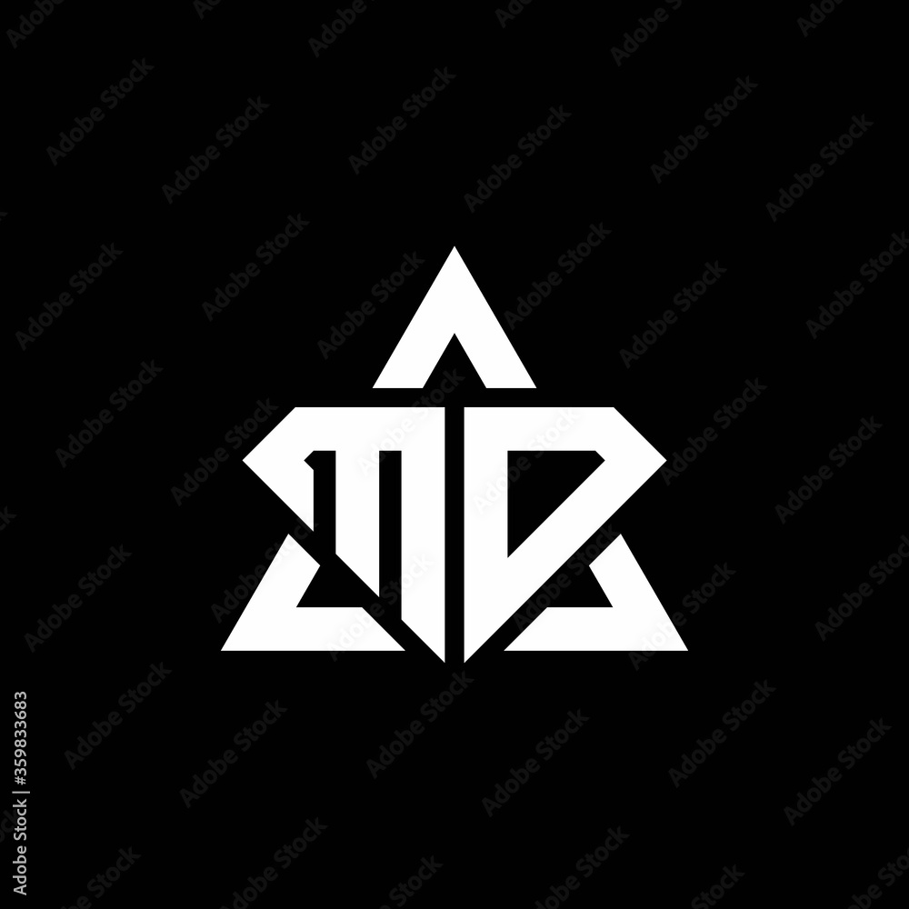 MD monogram logo with diamond shape and triangle outline MD monogram logo with diamond shape and triangle outline