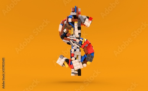 Bricks in dollar shape