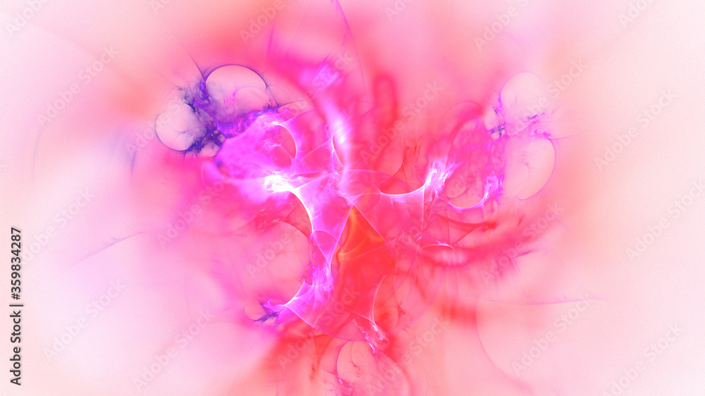3D rendering abstract white fractal light background 3D rendering abstract white fractal light background