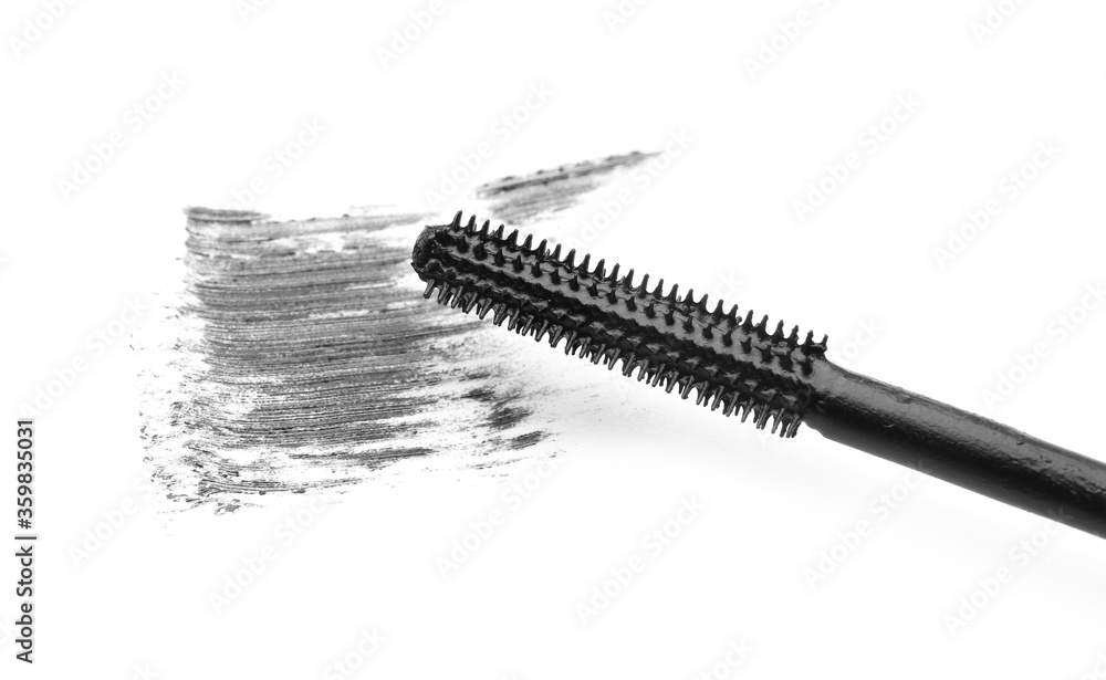Black mascara on white background Black mascara on white background