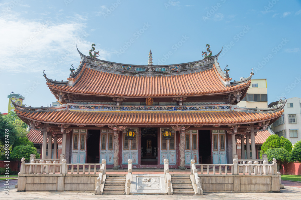 Changhua Confucian Temple in Changhua, Taiwan. The temple was originally built in 1726.