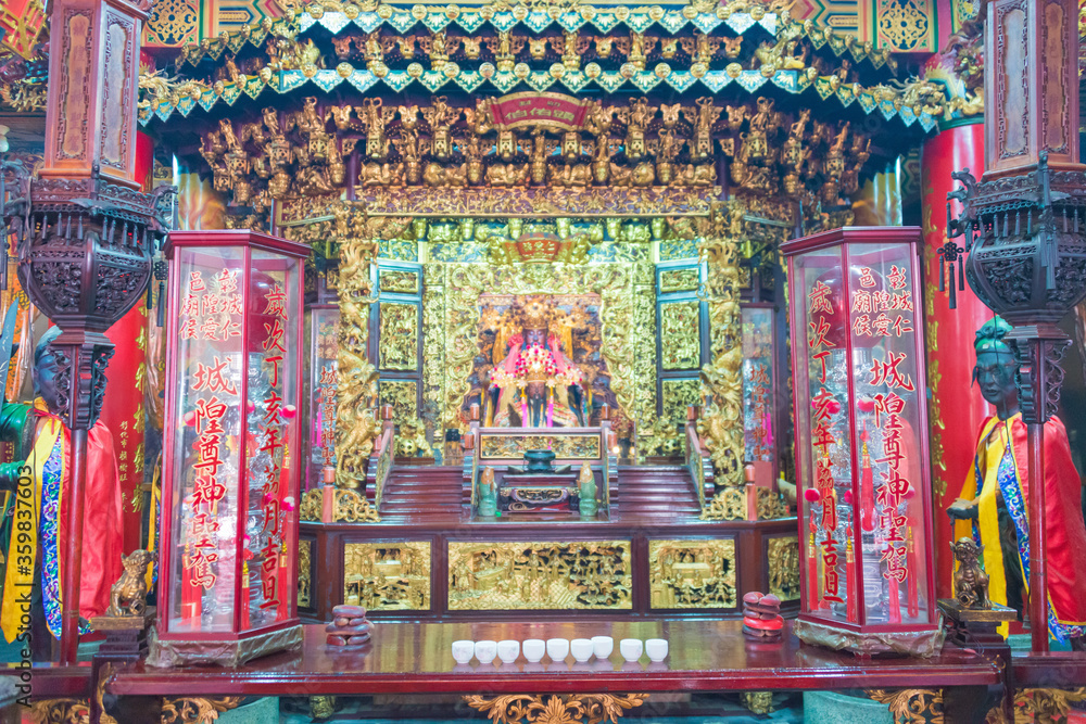 Changyi Chenghuang Temple in Changhua City, Taiwan. The temple was originally built in 1733.