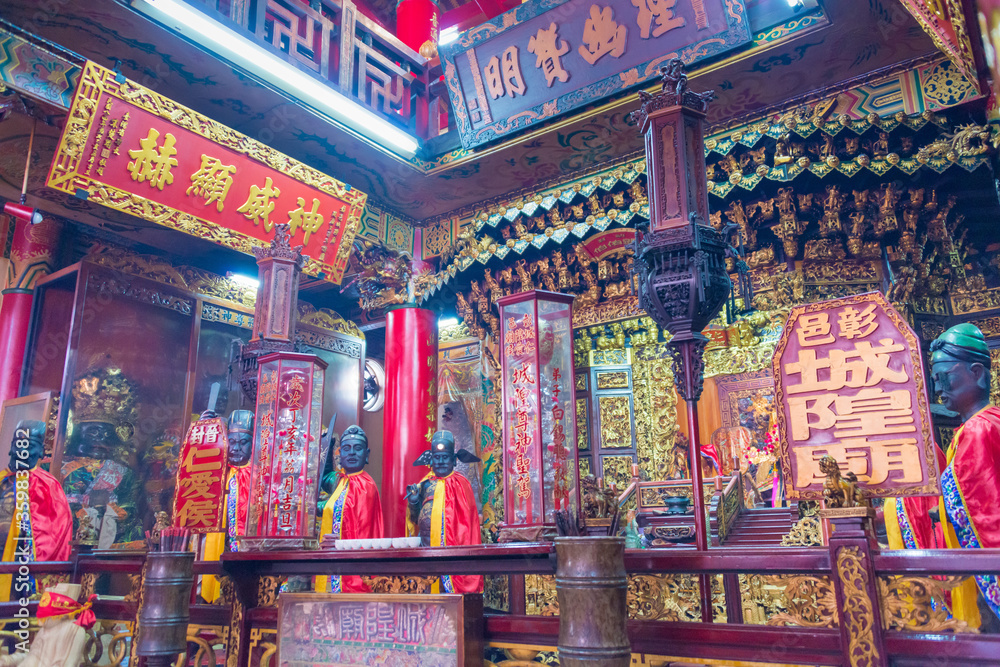 Fototapeta Changyi Chenghuang Temple in Changhua City, Taiwan. The temple was originally built in 1733.