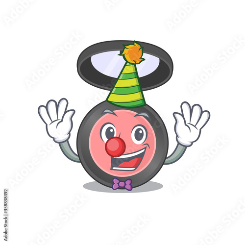 Friendly clown pink blusher mascot design concept © kongvector