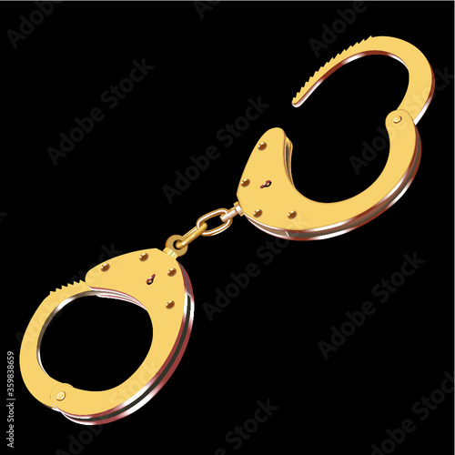 gold handcuffs