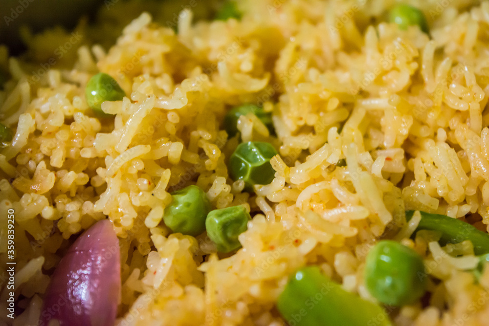 Homemade Chinese fried rice with vegetables, Veg Schezwan Fried Rice, peas, peppers, green beans, carrot. Selective Focus, Top view
Homemade Chinese fried rice with vegetables, Veg Schezwan Fried Rice, peas, peppers, green beans, carrot. Selective Focus, Top view