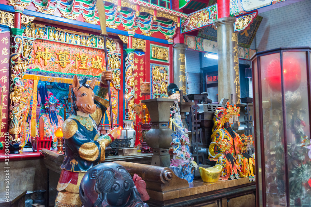 Fototapeta Chenghuang Temple in Taichung, Taiwan. The temple was originally built in 1889.