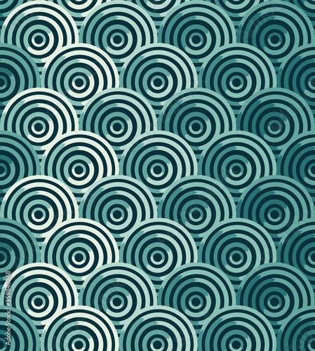 Seamless repeating pattern of cricles