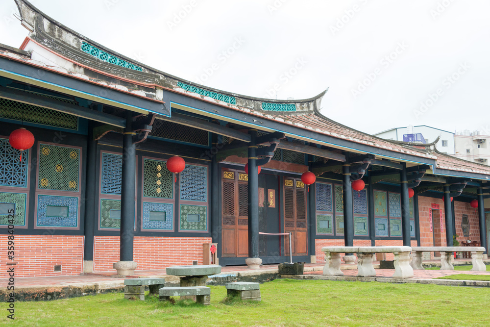 Wufeng Lin Family Mansion and Garden in Taichung, Taiwan. The residence was originally built in 1864, and National Historical Site.