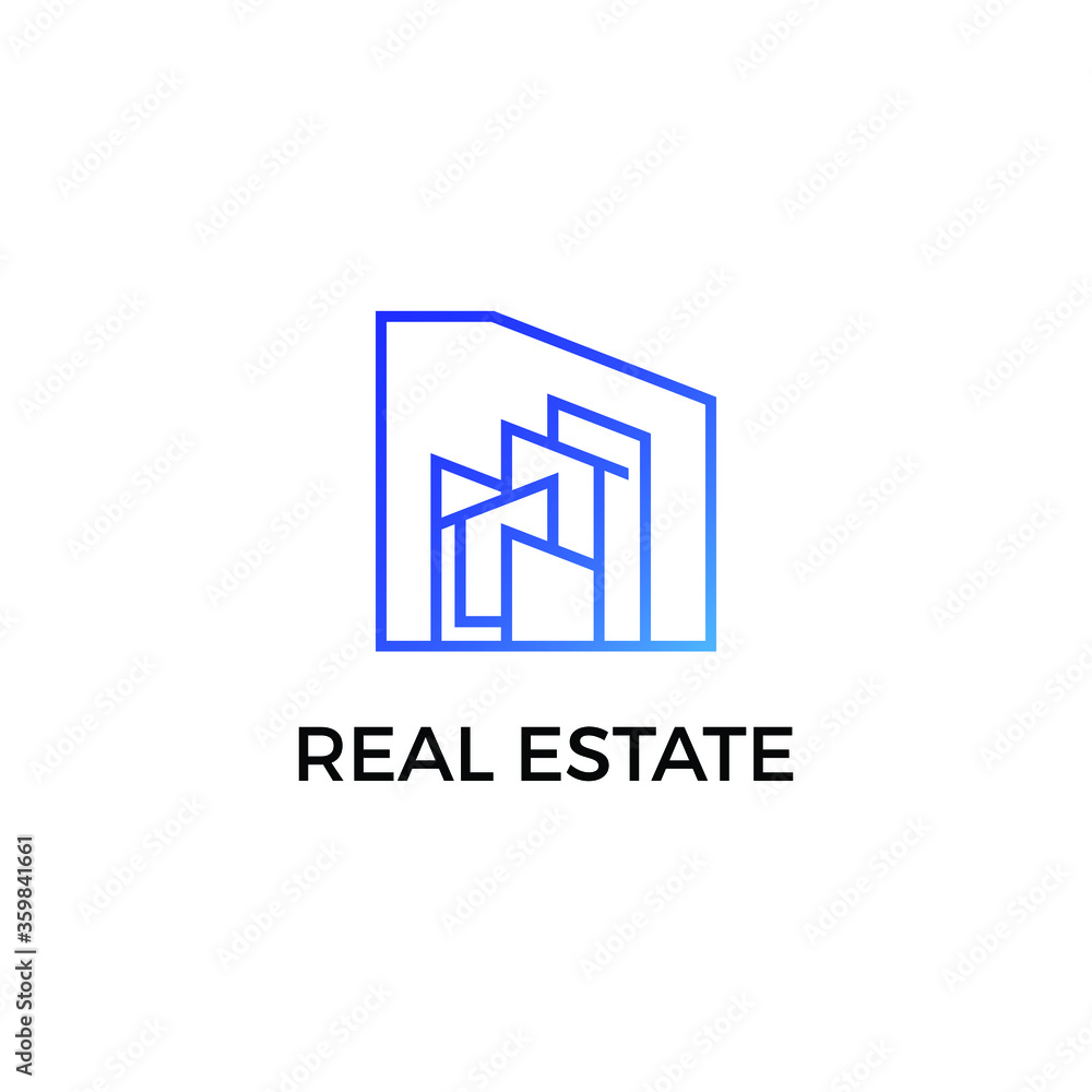 Real estate lineal logo Real estate lineal logo