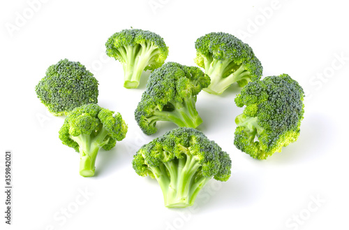 Group of tasty Broccoli isolated on white background