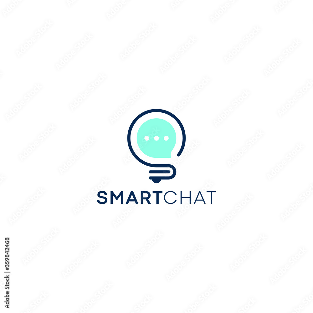 Unique and beautiful logo lights and bubble chat Unique and beautiful logo lights and bubble chat