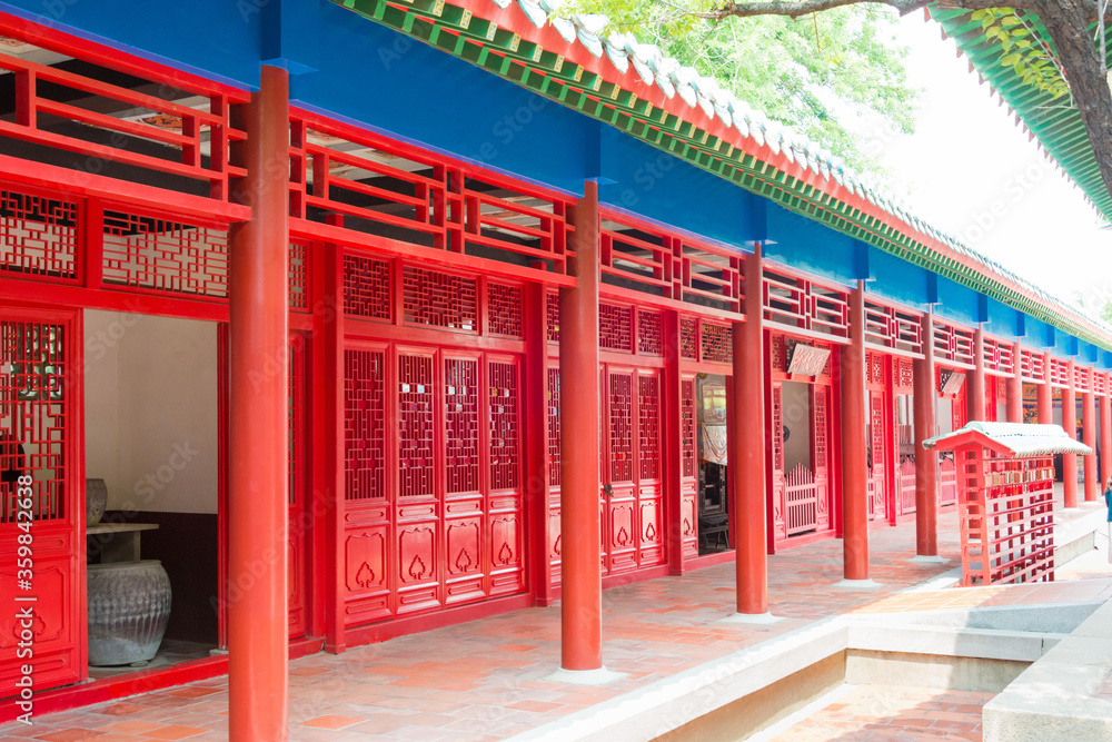 Koxinga Shrine in Tainan, Taiwan. Koxinga (1624-1662) died in 1662, after his death, the Taiwanese built Koxinga Shrine in Tainan, Taiwan. Koxinga (1624-1662) died in 1662, after his death, the Taiwanese built