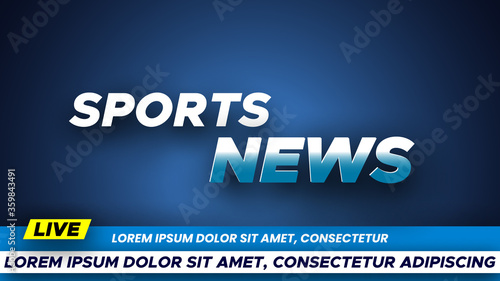 Template for sports news background. Vector illustration.