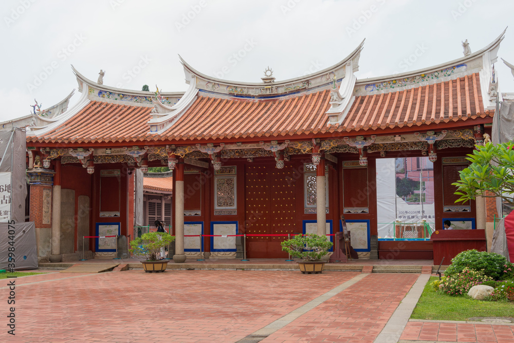 Tainan Confucian Temple in Tainan, Taiwan. The temple was built in 1665 during the Koxinga dynasty. Tainan Confucian Temple in Tainan, Taiwan. The temple was built in 1665 during the Koxinga dynasty.