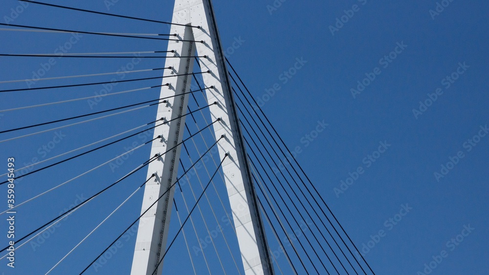 Red Minato Bridge in Osaka Red Minato Bridge in Osaka