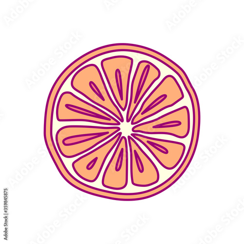 vector cute drawn fruit clip art citrus