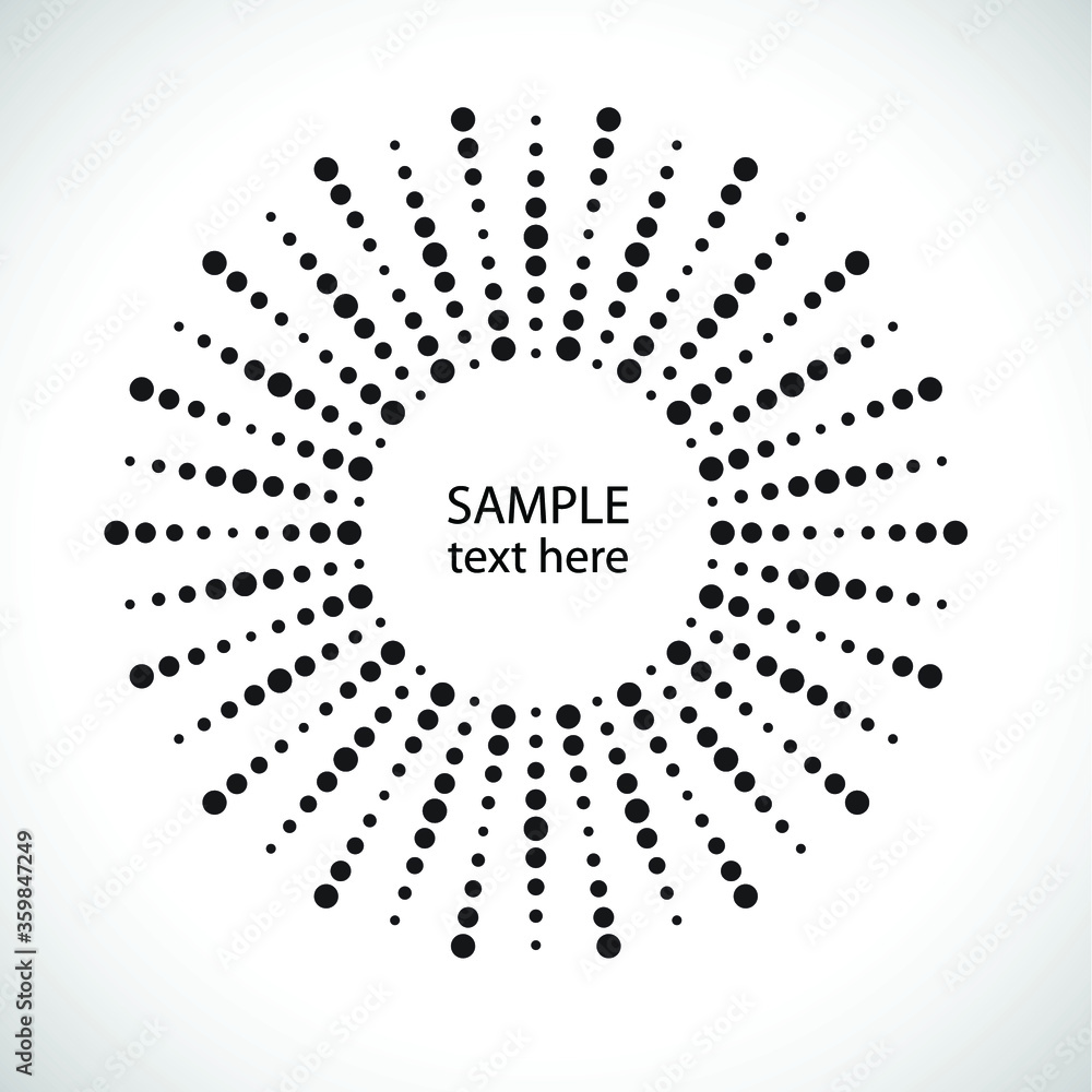 Halftone dots in circle form. round logo . vector dotted frame . design element Halftone dots in circle form. round logo . vector dotted frame . design element