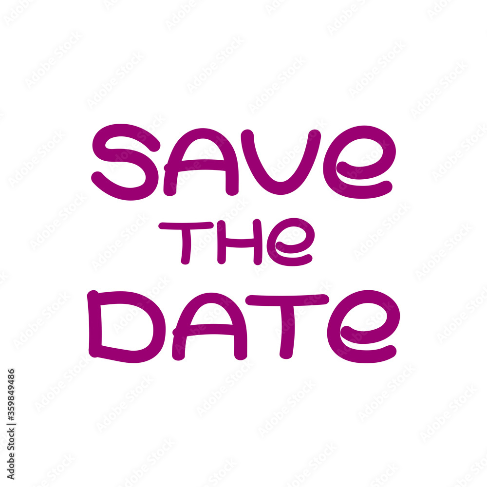 vector Save the date clip art. Handwritten text vector Save the date clip art. Handwritten text