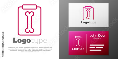 Logotype line X-ray shots icon isolated on white background. Logo design template element. Vector Illustration.