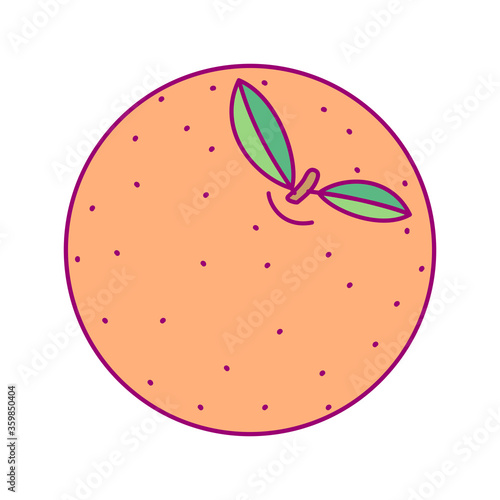 vector template round fruit. print for disposable tableware