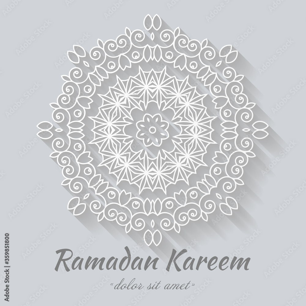 Ornamental round lace, circle ornament abstract, Islamic white ornament paper plant shade, Ramadan, eid al fitr Ornamental round lace, circle ornament abstract, Islamic white ornament paper plant shade, Ramadan, eid al fitr