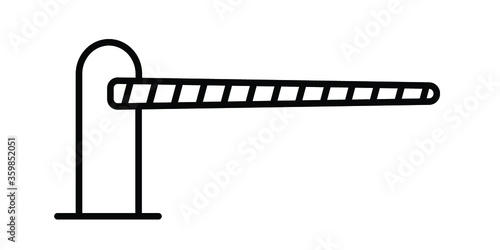 Automatic car barrier icon. Line