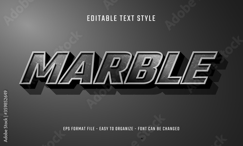 Editable text effects with marble style