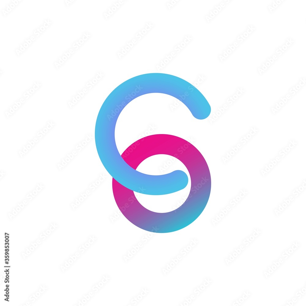 Obraz premium CO letter logo