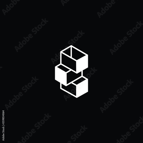 Professional Innovative 3D Initial E logo and EE logo. Letter E EE Minimal elegant Monogram. Premium Business Artistic Alphabet symbol and sign