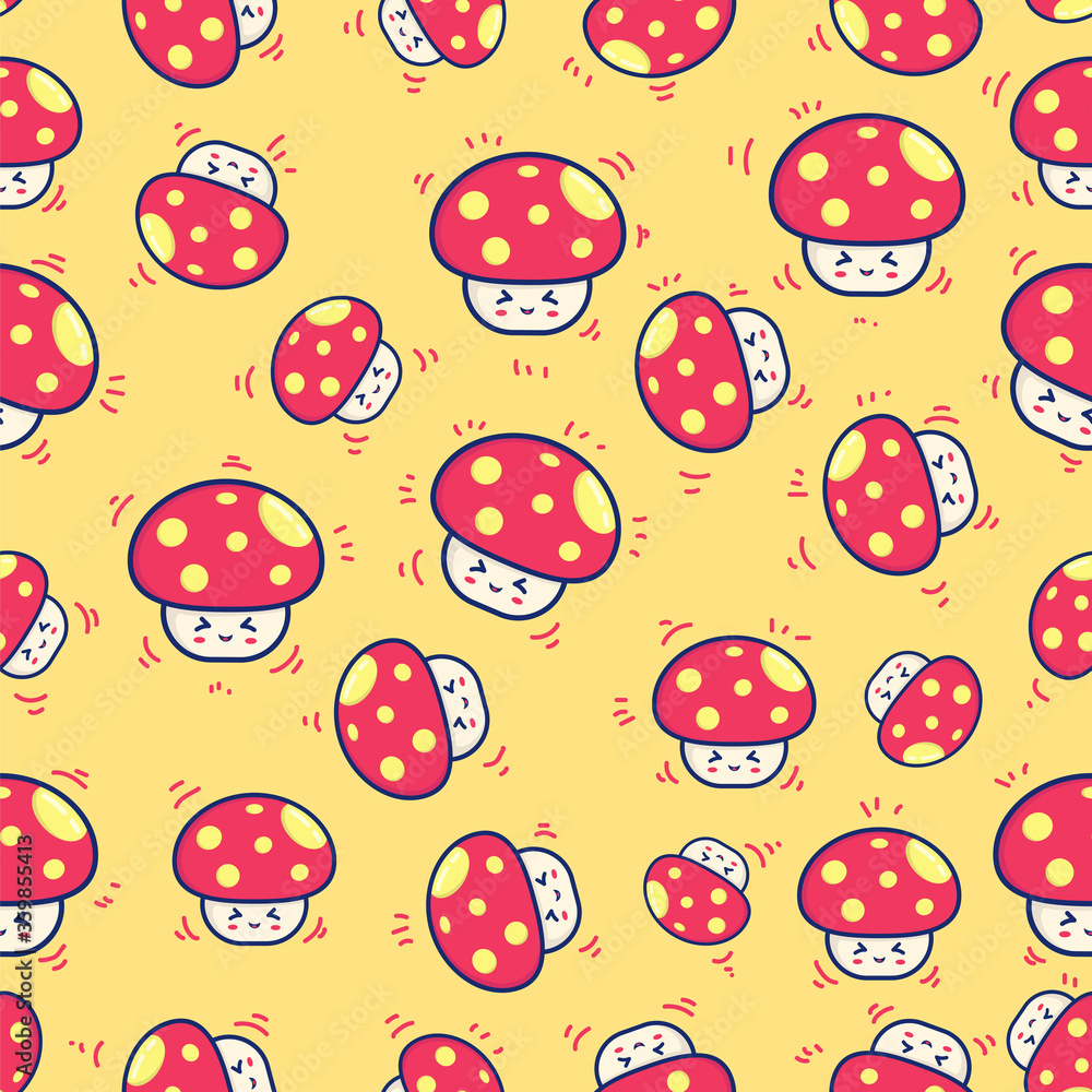 Pattern mushroom Seamless, cute mushroom background, for banner wall wallpaper pattern can be editable eps file, etc Pattern mushroom Seamless, cute mushroom background, for banner wall wallpaper pattern can be editable eps file, etc