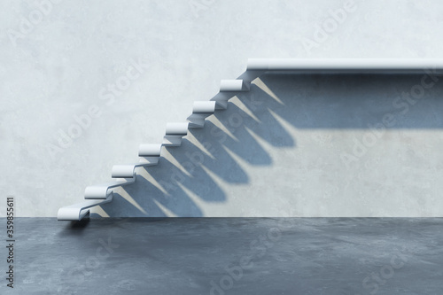 stairs leading upward  3d rendering