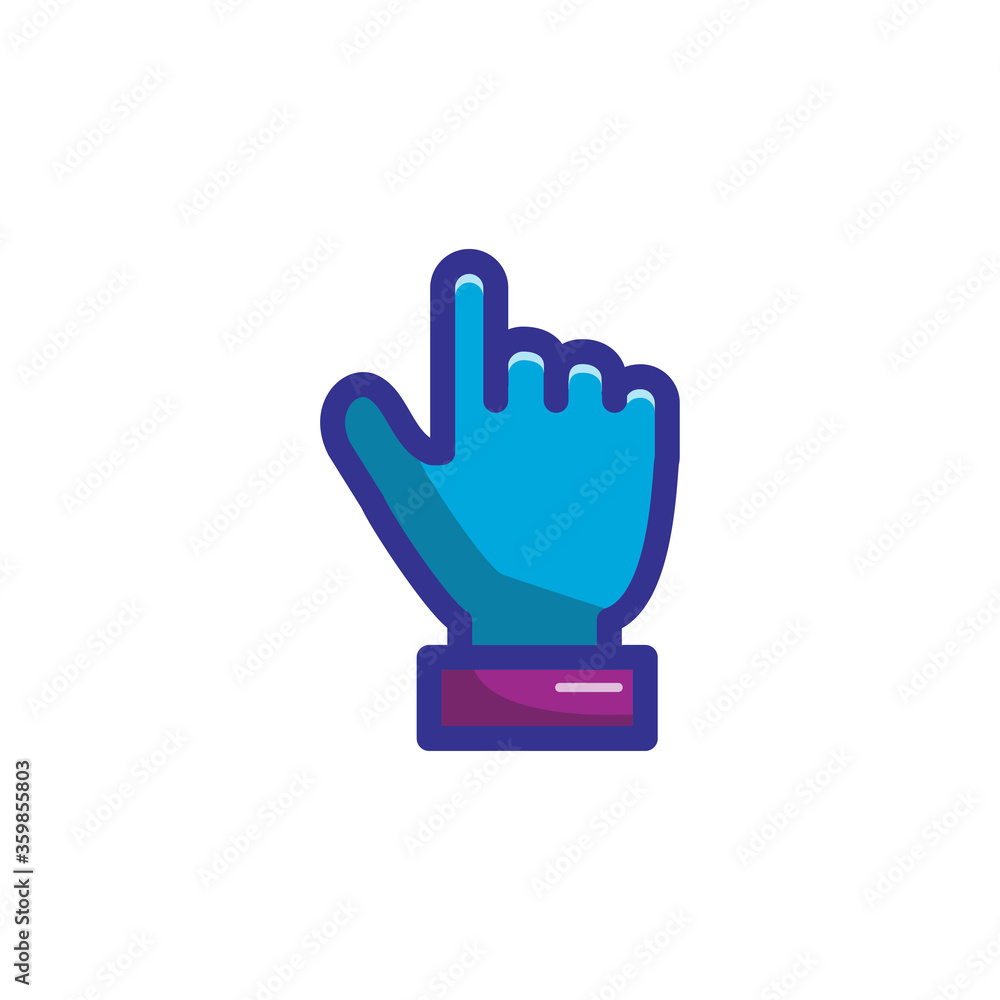 finger touch icon color style design finger touch icon color style design