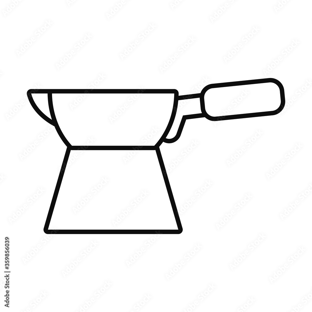 turkish coffee maker icon, line style turkish coffee maker icon, line style