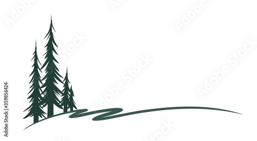 The stylized Coniferous forest symbol.