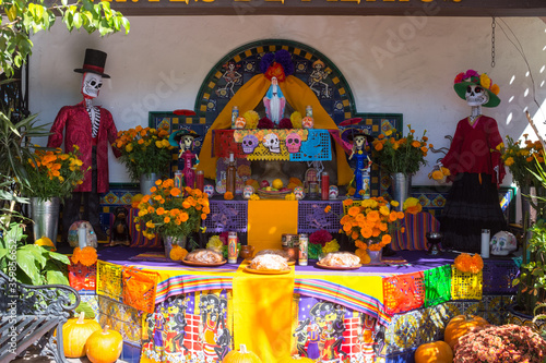 San Diego, CA, USA - October 27, 2014 Day of the Dead Decorated Alter